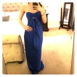 Cobalt Blue floor-length gown